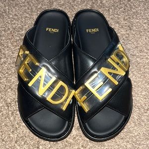 FENDI Leather Slides